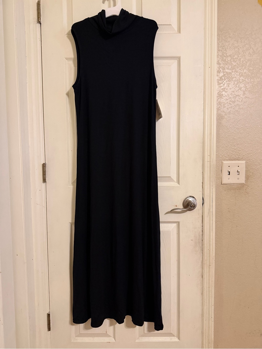 A new day Sleeveless Black knit Maxi Dress with Turtleneck